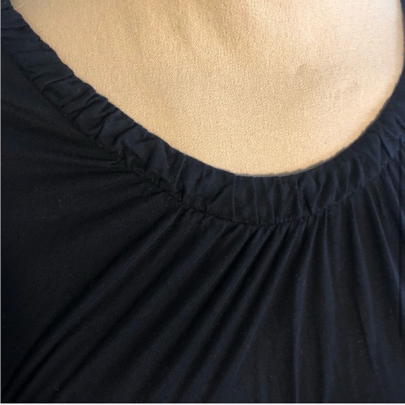 Banana Republic fitted black stretch long sleeve crew neck top - Picture 3 of 7